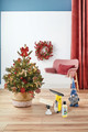 Christmas Decoration Bow 2pcs, red