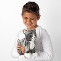 LILLEPLUTT Soft toy, cat grey, white