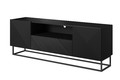 TV Cabinet Asha 167 cm, metal legs, matt black