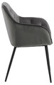 Chair Brooke, velvet, grey