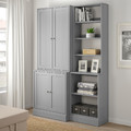 HAVSTA Storage combination, grey, 142x47x212 cm
