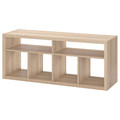 KALLAX / LACK TV storage combination, white stained oak effect, 224x39x147 cm