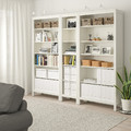 HEMNES Bookcase, white stain, 229x197 cm