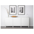 BESTÅ Storage combination with doors, white, Lappviken white, 180x40x74 cm