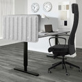 EILIF Screen for desk, grey, 80x48 cm