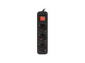 Lanberg Power Strip 1.5m 3x Schuko Outlet PS1-03F-0150-BK, black