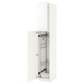 METOD High cabinet with cleaning interior, white/Ringhult white, 40x60x220 cm