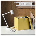 NIMM Storage box with lid, yellow, 32x30x30 cm