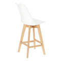 Bar Stool Norden Wood, low, PP, white