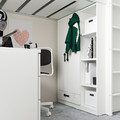 SMÅSTAD Loft bed, white grey/with desk with 4 drawers, 90x200 cm