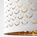 NYMÖ Lamp shade, white/brass colour, 44 cm