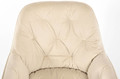 Glamour Chair with Armrests EMMA, velvet, beige