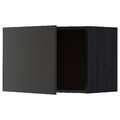 METOD Wall cabinet, black/Nickebo matt anthracite, 60x40 cm