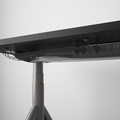 IDÅSEN Desk sit/stand, black/dark grey, 120x70 cm