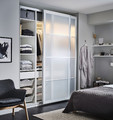 PAX / SVARTISDAL Wardrobe combination, white/white paper effect, 200x66x201 cm