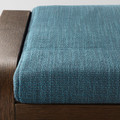 POÄNG Footstool, brown, Hillared dark blue