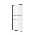 GoodHome Shower Panel Wall Ahti 80 cm, chrome/black