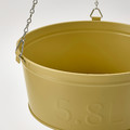 ÅKERBÄR Hanging planter, in/outdoor yellow, 27 cm