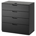 GALANT Drawer unit, black stained ash veneer, 80x80 cm