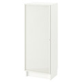 BILLY / HÖGBO Bookcase combination w glass doors, white, 40x30x106 cm