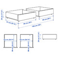 SMYGA Bed storage box, light grey, 99x91x29 cm