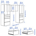 SMÅSTAD / PLATSA Storage combination, white/light green, 240x57x181 cm