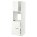 METOD / MAXIMERA Hi cab f ov w dr/2 frnts/2 hi drwrs, white/Vallstena white, 60x60x200 cm