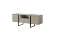 TV Cabinet Verica 150 cm, biscuit oak/black legs