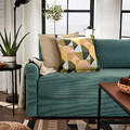 DÅNHULT 3-seat sofa-bed, Kelinge grey-turquoise