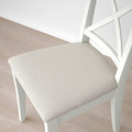 INGATORP / INGOLF Table and 6 chairs, white white/Hallarp beige, 155/215 cm