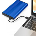 Qoltec External Hard Drive Case HDD/SSD 2.5'' SATA3 | USB 3.0, blue