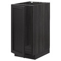 METOD Base cab f sink/waste sorting, black/Lerhyttan black stained, 40x60 cm