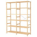 IVAR 2 sections/shelves, pine, 174x50x226 cm
