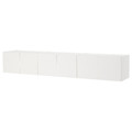 PLATSA Wall storage, white, Fonnes white, 240x42x40 cm