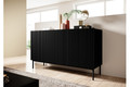 Three-door Cabinet Nicole 150 cm, matt black/black legs