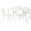 MELLTORP / TEODORES Table and 4 chairs, white