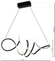 Pendant LED Lamp Loca 56W, black