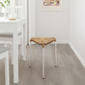 JUTEBODA Stool, natural/white