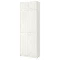 BILLY / OXBERG Bookcase w height extension ut/drs, white, 80x42x237 cm