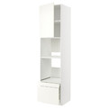 METOD / MAXIMERA Hi cab f ov/combi ov w dr/2 drwrs, white/Vallstena white, 60x60x240 cm