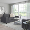 VIMLE 2-seat sofa, with wide armrests/Hallarp grey