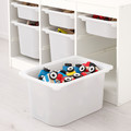 TROFAST Storage combination with boxes, white, white, 99x44x56 cm