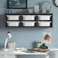 TROFAST Wall storage, grey/white, 99x21x30 cm