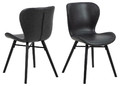 Chair Batilda, faux leather, black