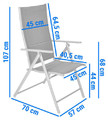 Outdoor Folding Chair Modena, silver