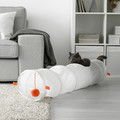 UTSÅDD Play tunnel for cat, white/orange