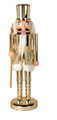 Nutcracker Christmas Decoration 28cm, hat, gold