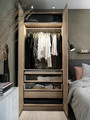 PAX Wardrobe frame, white stained oak effect, 100x58x201 cm