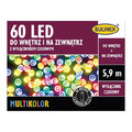 Christmas Lights In-/Outdor 60 LED 5.9m, battery-operated, timer, multicolour