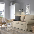 EVERTSBERG 2-seat sofa bed with storage, Skiftebo/beige